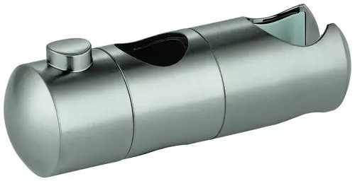 Edelstahl-Gleitelement von Grohe mit runder Form und Druckknopf. Oben offenes Design für einfache Handhabung und Zuführung von Wasser oder Flüssigkeiten.