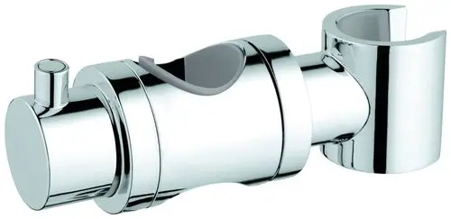 Chromfarbener Grohe Gleitelement für eine Brausestange, mit Halterung und justierbarer Funktion, konzipiert für eine flexible Montage.