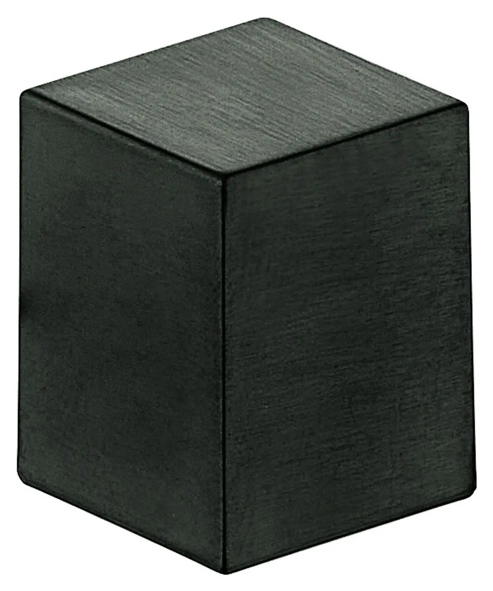 Grohe Umstellknopf in mattem Schwarz, quadratische Form mit glatter Oberfläche, auf hellgrauem Hintergrund abgebildet.