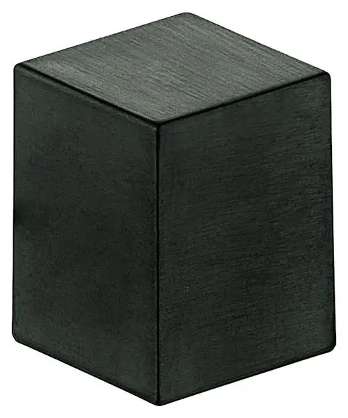 Grohe Umstellknopf in mattem Schwarz, quadratische Form mit glatter Oberfläche, auf hellgrauem Hintergrund abgebildet.