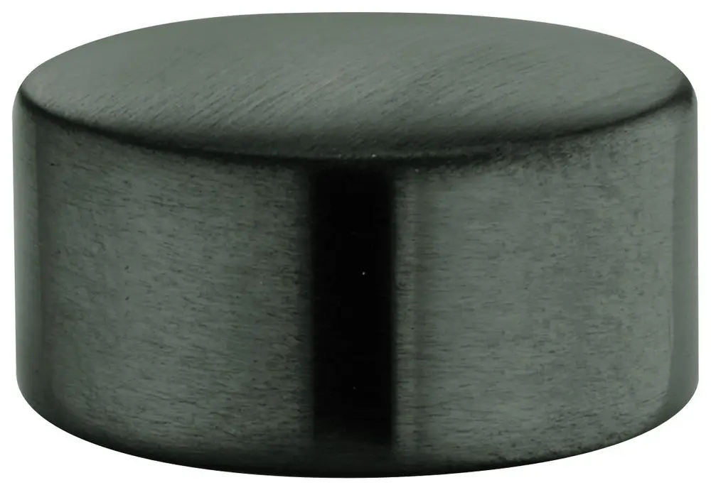 GROHE Umstellknopf in gebürstetem Hard Graphite, runde Form mit einer matten Oberfläche, geeignet für verschiedene Armaturen.