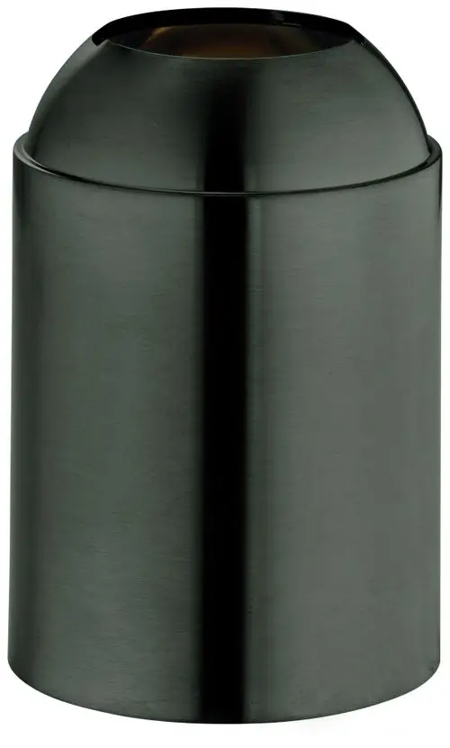 Grafitfarbene Kappe von Grohe mit gebürsteter Oberfläche, zylindrische Form und abgerundetem oberen Rand. Geeignet für verschiedene Anwendungen.