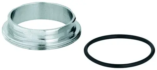 Grohe Befestigungsring und O-Ring, aus Metall und Gummi, zur Verbindung und Abdichtung in Sanitärinstallationen.