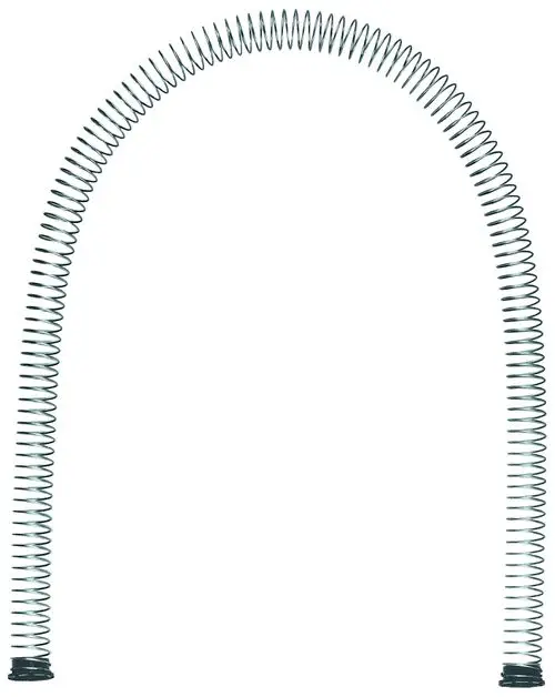 Grohe Rückholfeder in spiralförmiger Form, sichtbar sind die windungsförmigen Elemente und die Enden, die für die Befestigung genutzt werden können.