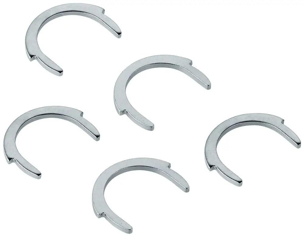 Grohe Sicherungsringe in U-Form, fünf Stück, aus Metall, geeignet für Anwendungen in der Haustechnik oder Sanitärinstallation.