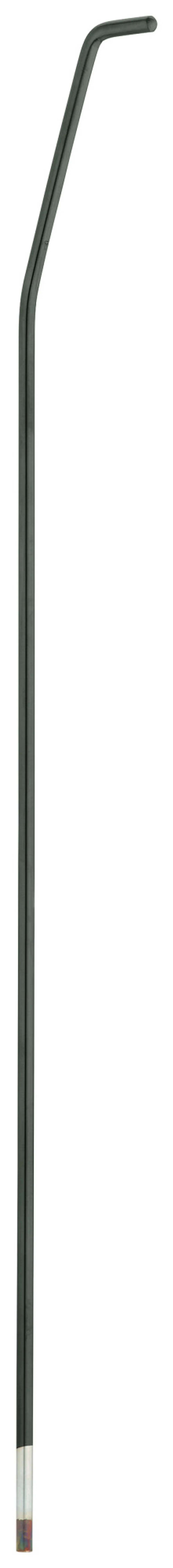 GROHE Zugstange in dunklem Graphit mit gebürsteter Oberfläche, lang und gebogen, geeignet für Sanitärinstallationen.