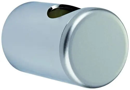 GROHE Brausestangenhalter aus Metall in glänzendem Chrom mit einer Öffnung auf der Seite zur Montage an einer Duschstange.