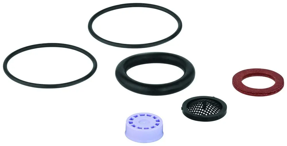 GROHE Ersatzteilset mit mehreren O-Ringen und Dichtungen in verschiedenen Formen und Farben, geeignet für Kopfbrausen.