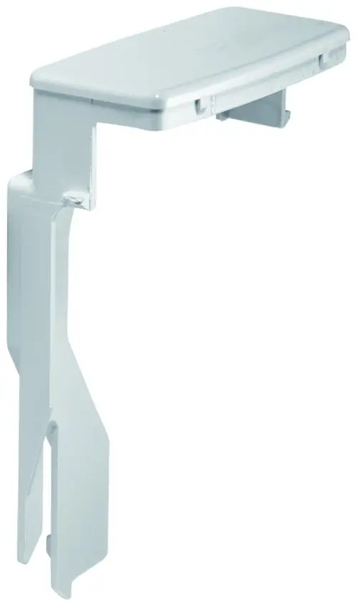 Weißer Betätigungsmechanismus von Grohe, geeignet für die Montage in Sanitäranlagen, mit einer flachen Oberfläche und seitlichen Befestigungselementen.