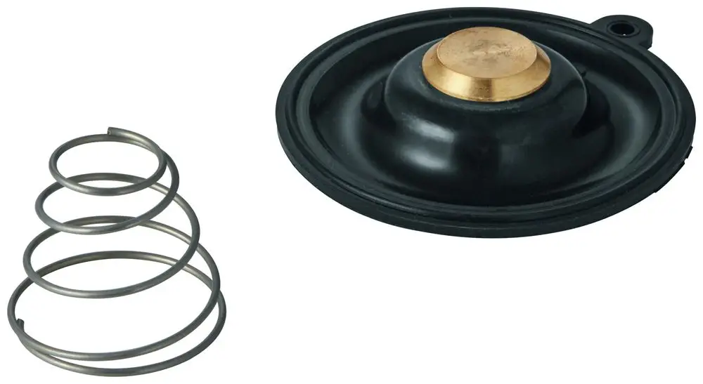 GROHE Membran für Magnetventil, bestehend aus einer flexiblen Gummimembran mit Metallkern und einer spiralförmigen Feder.