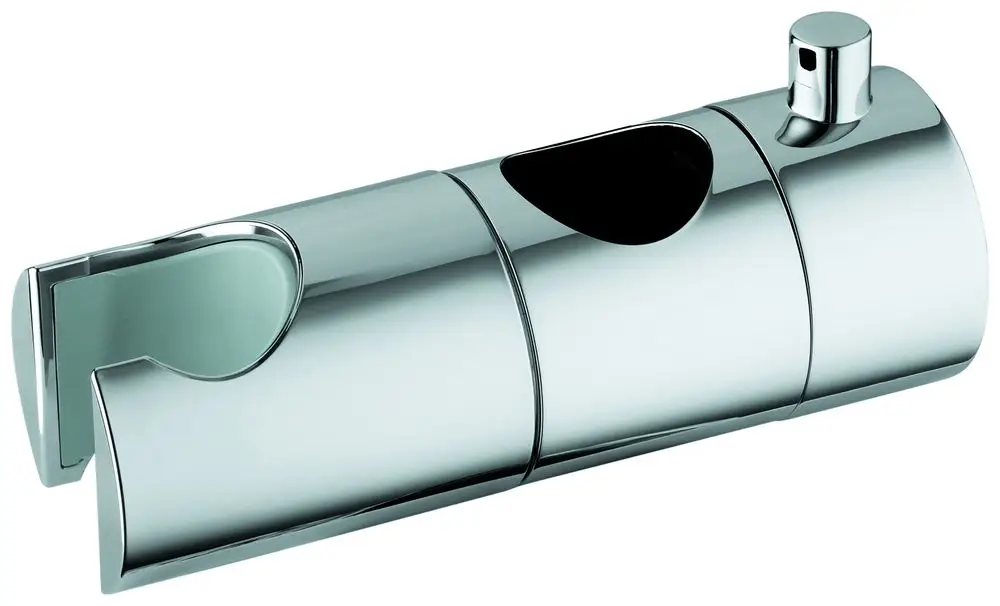 Chromenes Gleitelement von Grohe, ovales Design mit Öffnung und Druckknopf, geeignet für Duschsysteme.