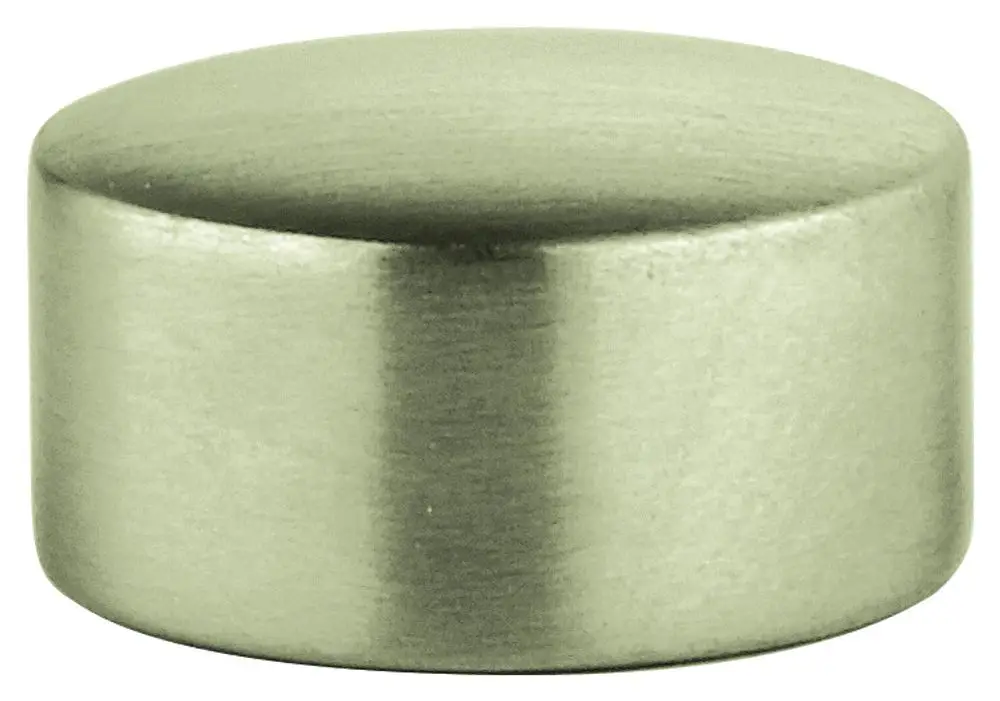 Runder, flacher Umstellknopf aus nickel gebürstetem Material. Das Produkt gehört zur Marke Grohe und hat eine gleichmäßige, matte Oberfläche.