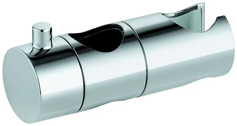 Chromfarbenes Gleitelement von Grohe mit runder Form und seitlicher Öffnung zur Befestigung.