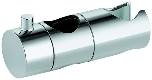 Chromfarbenes Gleitelement von Grohe mit runder Form und seitlicher Öffnung zur Befestigung.
