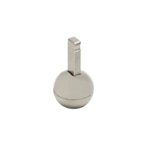 Steuerkugel von Hansgrohe mit einer runden Basis und einem kurzen, rechteckigen Oberteil. Keine Mundduschenanschlüsse sichtbar.