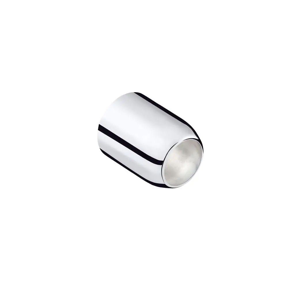 Edelstahl-Hülse von Hansgrohe für einen Unterputz-Wannen- oder Brausenmischer, mit glatter Oberfläche und abgerundetem Design.