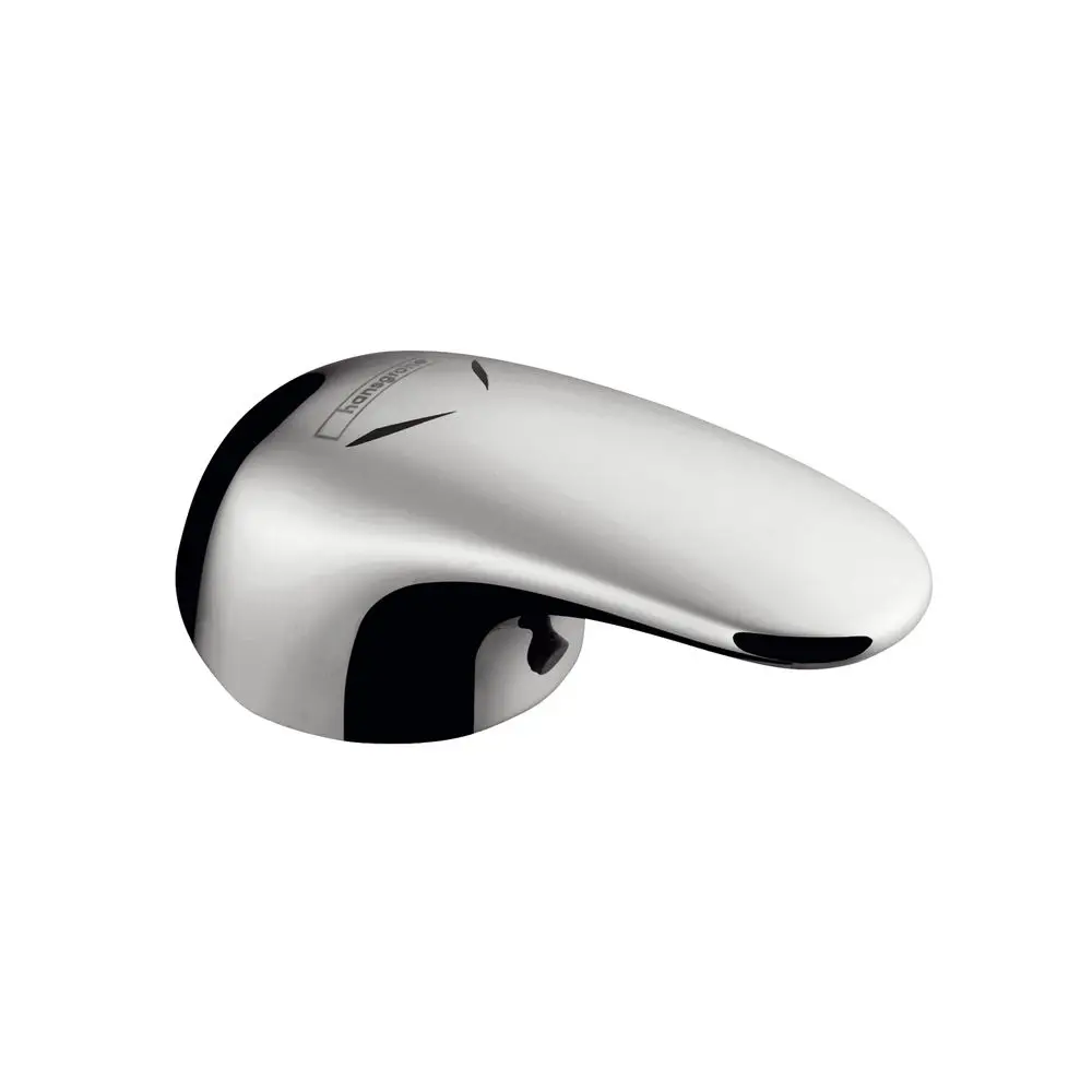 Hansgrohe Griff in chromierter Ausführung, ergonomisch geformt, mit geschwungener Oberfläche und funktionalem Design zur einfachen Handhabung.