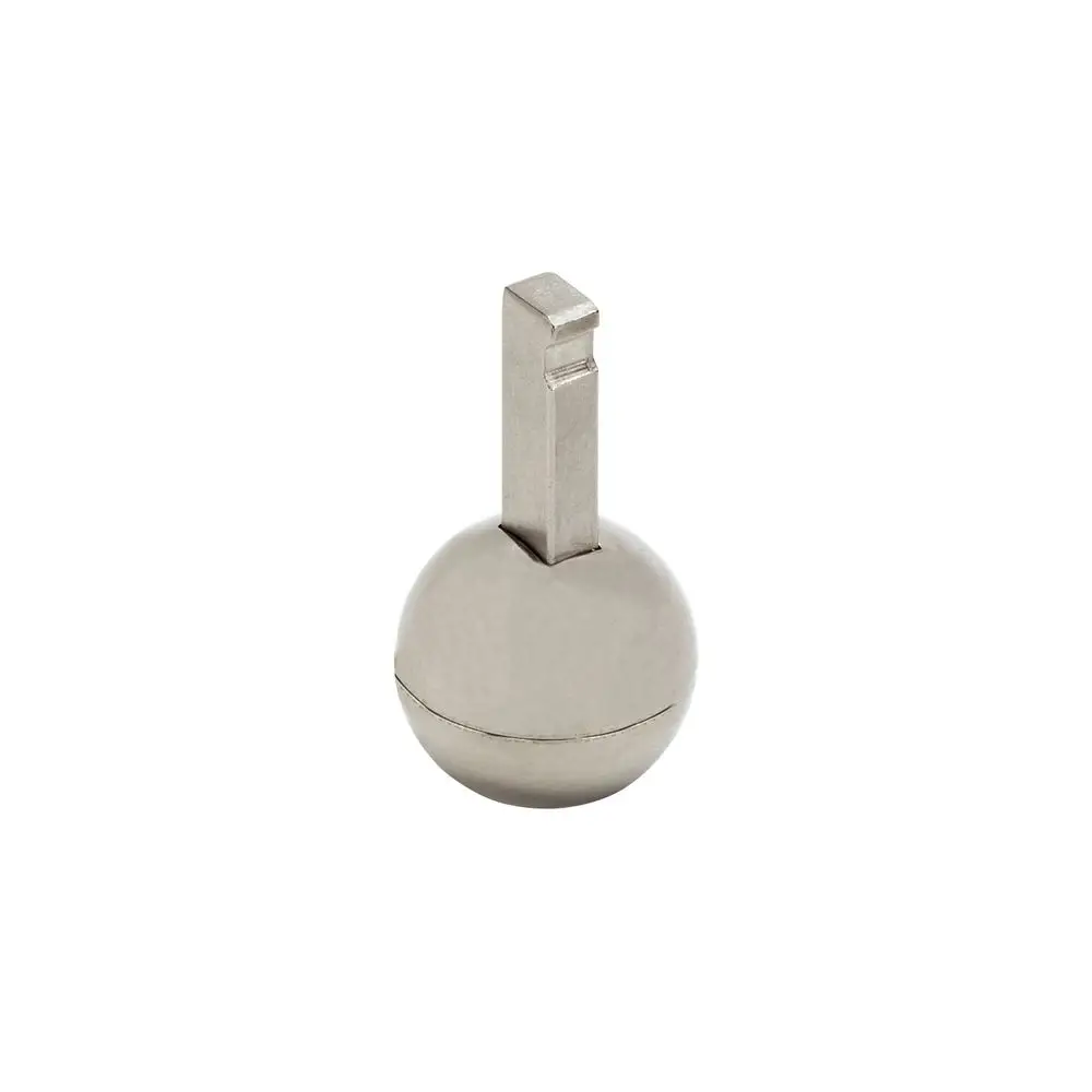 Steuerkugel aus Metall mit einer rechteckigen Halterung, für die Verwendung in Hansgrohe Mischern mit Munddusche.