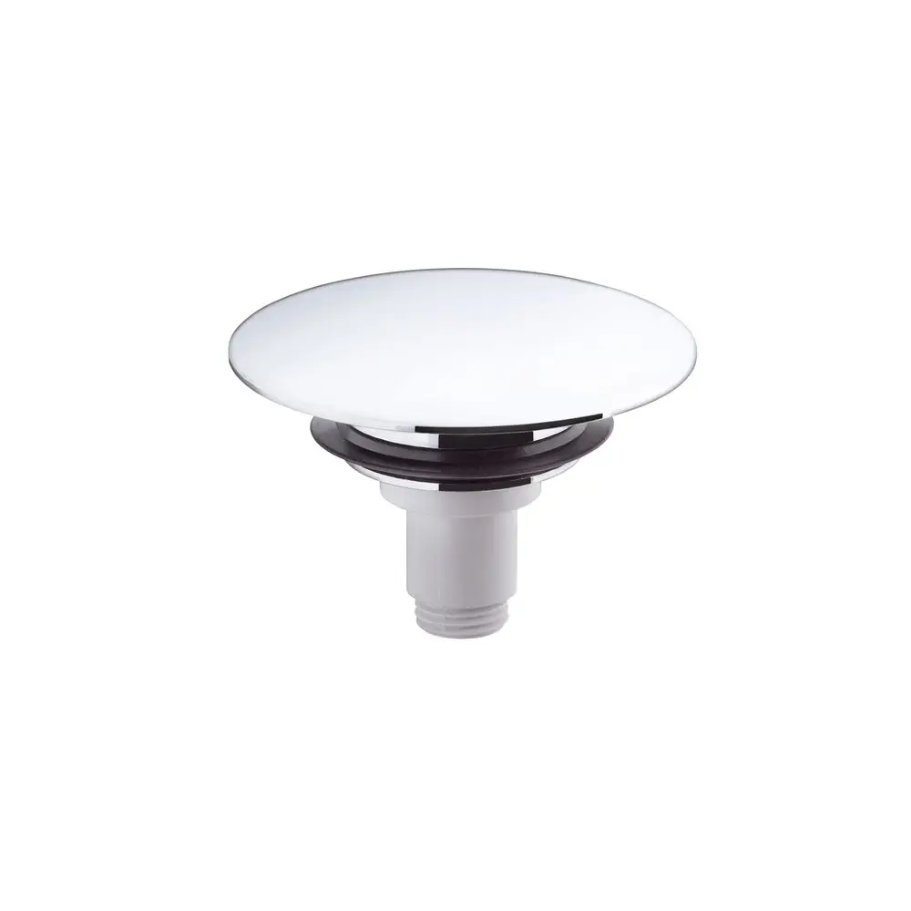 Helle, runde Ablaufabdeckung mit einem glatten, glänzenden Finish. Teil eines Ablaufsystems von Hansgrohe, geeignet für moderne Badezimmerinstallationen.