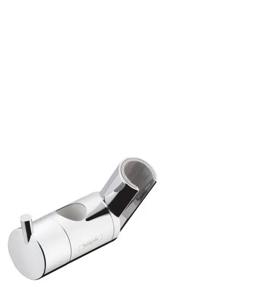 Chromfarbener Brauseschieber von Hansgrohe mit ovaler Halterung und einer drehbaren Funktionsöffnung.
