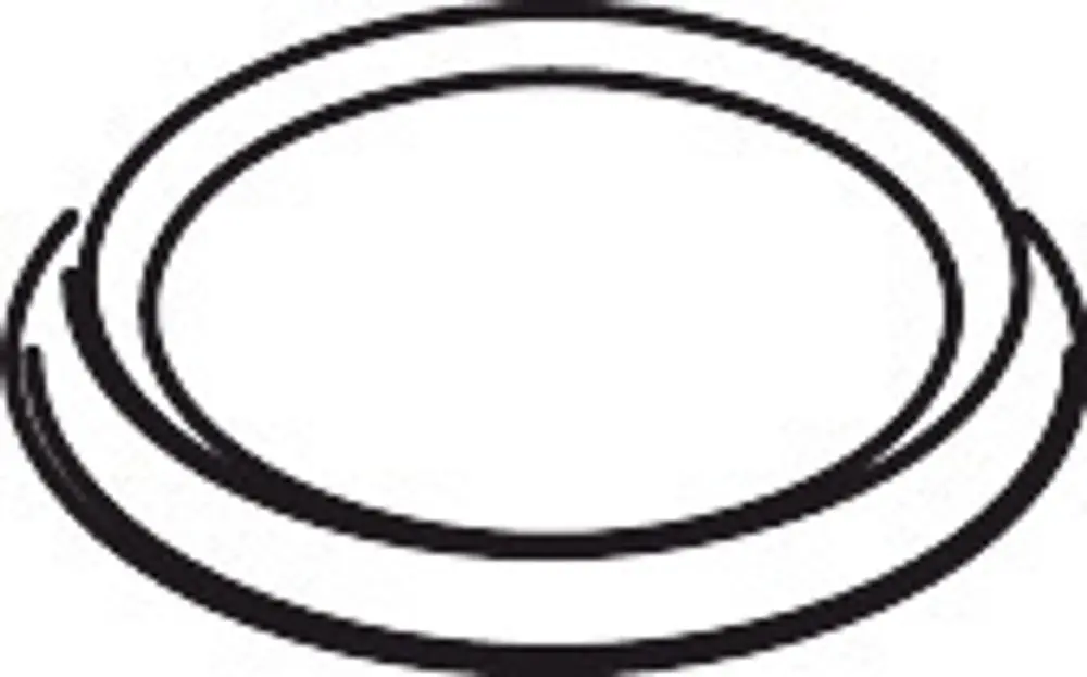 Schwarzer Dekorring mit mehreren konzentrischen Ringen. Das Design eignet sich für Badezimmeranwendungen. Hergestellt von Hansgrohe.