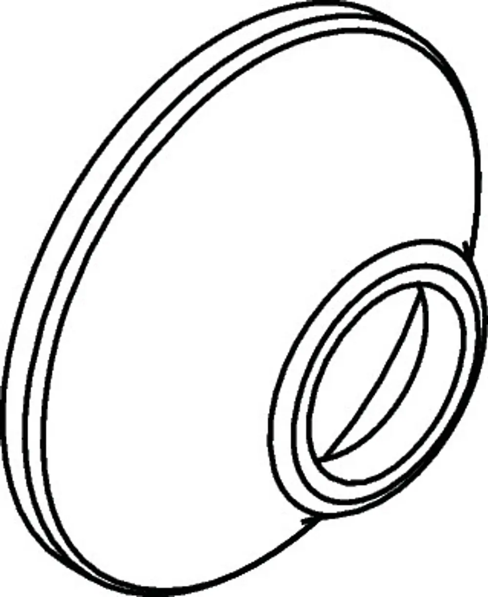 Hansgrohe Rosette in runder Form mit mittigem Loch. Ideal für verschiedene Installationen. Klare Linienführung ohne zusätzliche Details.
