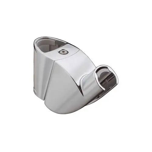 Chromfarbener Schieber von Hansgrohe, mit einer geschwungenen Form. Die Oberfläche reflektiert Licht und zeigt eine glatte, moderne Ausführung.