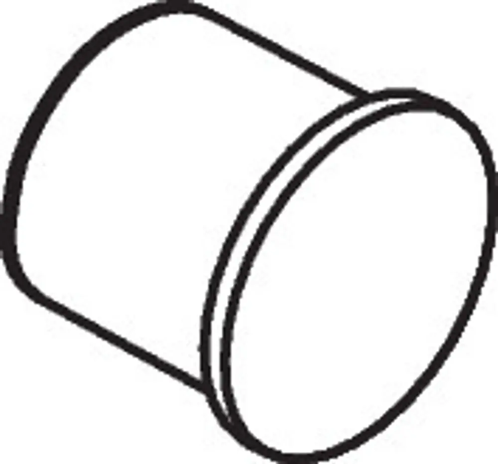 Zylindrischer Zugknopf in schlichtem Design, gefertigt von Hansgrohe, geeignet für Wannenmischer und im Unterputz-Format.