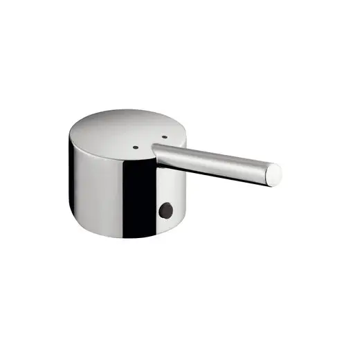 Chromfarbener Wasserhahn mit schwenkbarem Auslauf, einfacher Bedienung. Entwurf von Hansgrohe, geeignet für moderne Waschtische.