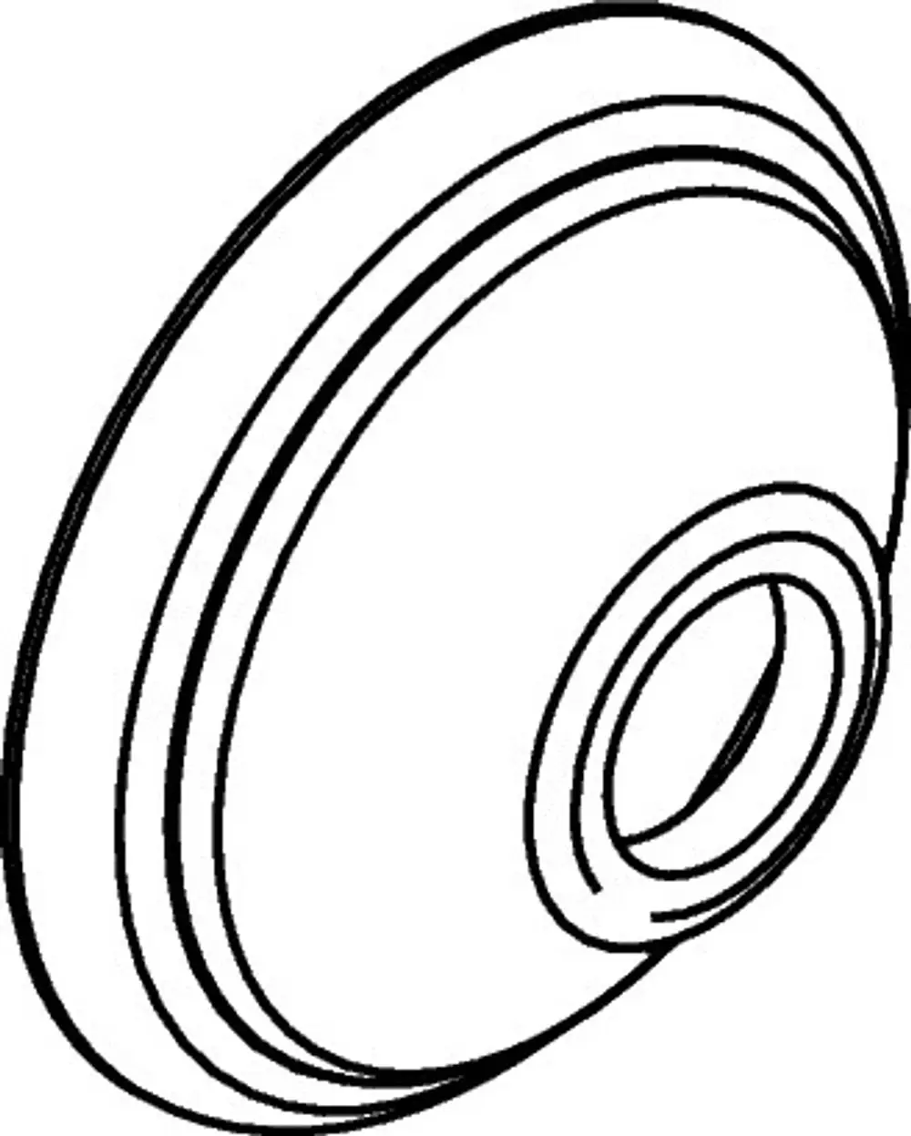 Hansgrohe Rosette, rund und flach, mit einer zentralen Öffnung. Die Oberfläche ist glatt, ohne sichtbare Beschriftungen oder besondere Merkmale.