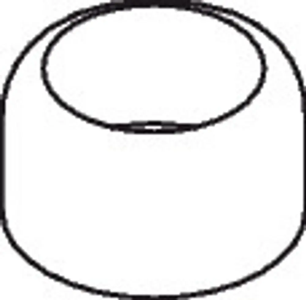 Chromfarbene Rosette mit runder Form, passend für hansgrohe Spültischmischer. Sie ist glänzend und hat einen schlichten, modernen Look.
