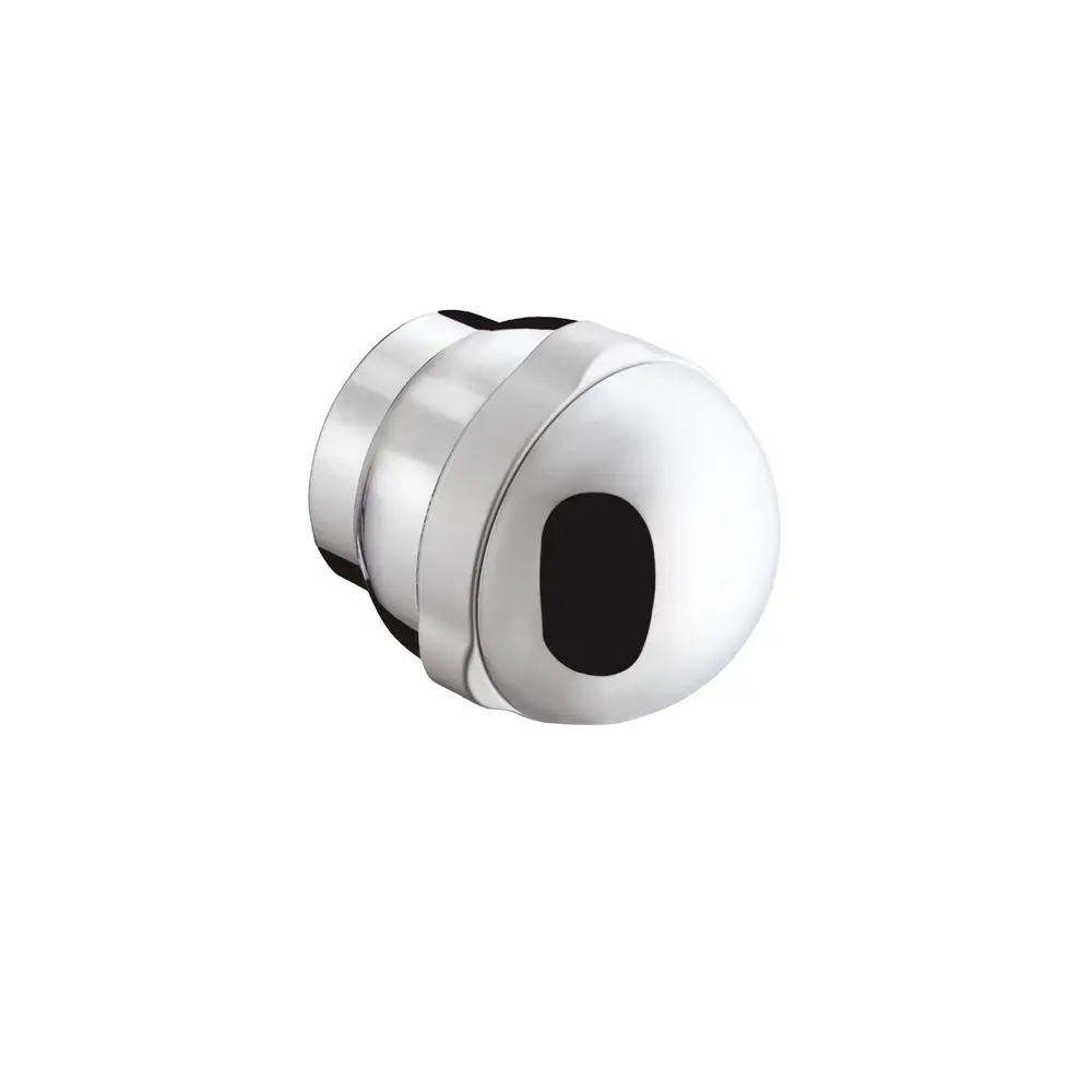 Chromfarbener Griff von Hansgrohe, geeignet für Absperrventil, mit runder Form und glatter Oberfläche.