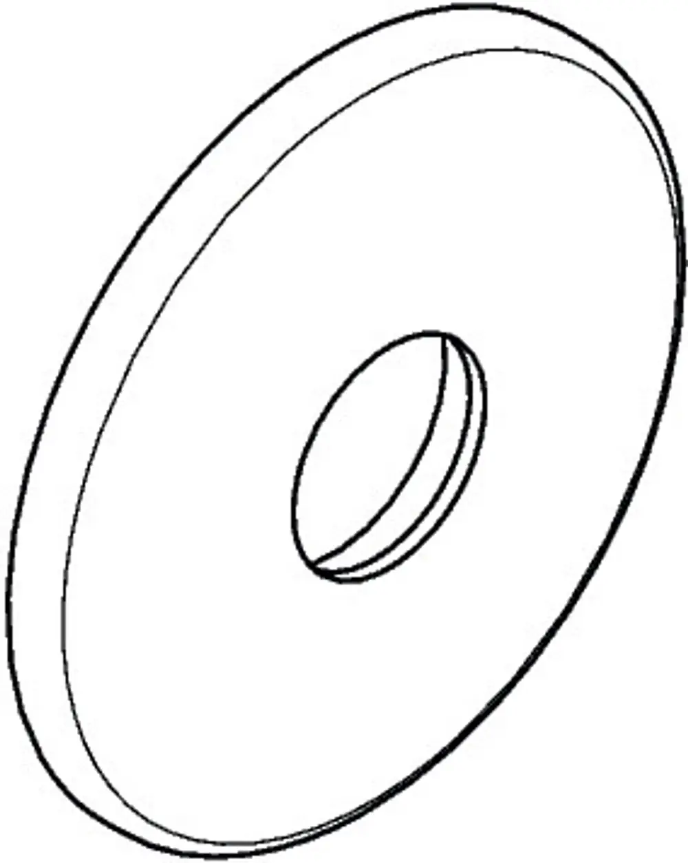 Hansgrohe Rosette in runder Form mit einem zentralen Loch. Oberfläche und Konturen deutlich erkennbar, geeignet für Unterputzventile.