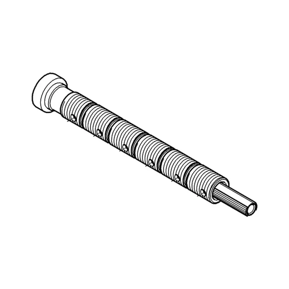 GROHE Verlängerung mit gleichmäßig gewellter Oberfläche und runder Basis, geeignet für ein UP-Ventil. Ansicht zeigt das Produkt aus einer Seitenperspektive.