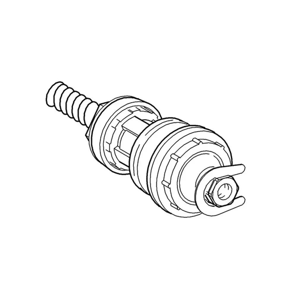 GROHE Innenteil, bestehend aus einem zylindrischen Element mit einer Gewindeschraube, geeignet für Urinal-Spüler. Detailierte Ausführung im technischen Design.