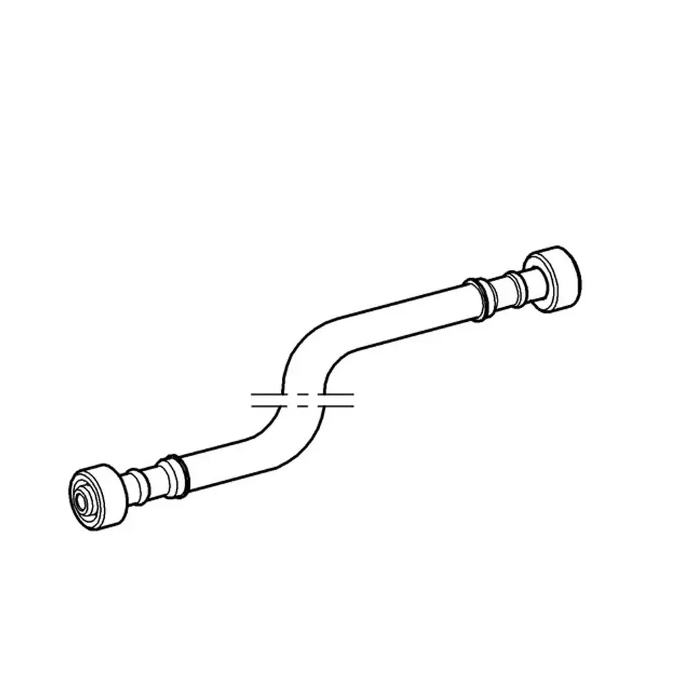 GROHE Anschlussstück in gebogener Form mit zwei Gewindeenden, geeignet für die Verbindung zu einem WC-Spülkasten.