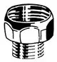 GROHE Adapter mit Gewinde, geeignet für Rohrverbindungen. Das Bild zeigt einen metallischen, zylindrischen Anschluss mit Innen- und Außengewinde.