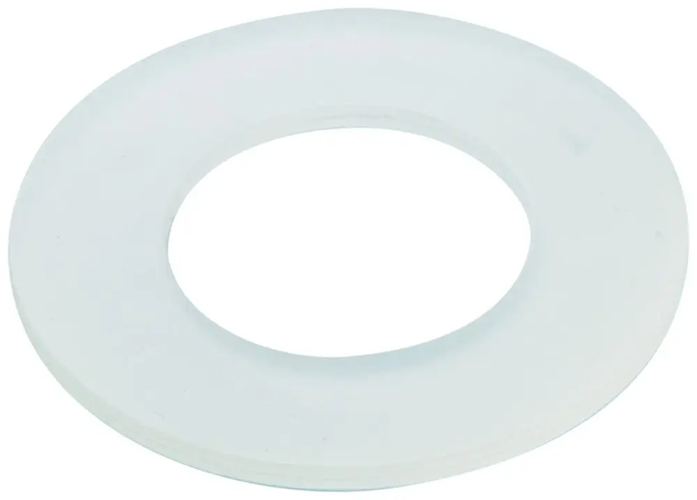 Transparente Dichtung von Grohe in Ringform mit einem zentralen Loch. Die Oberfläche ist glatt und gleichmäßig ohne sichtbare Struktur.