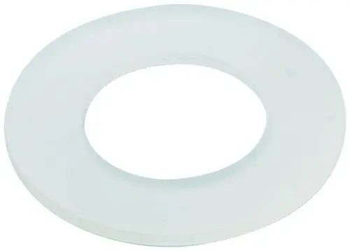 Transparente Dichtung von Grohe in Ringform mit einem zentralen Loch. Die Oberfläche ist glatt und gleichmäßig ohne sichtbare Struktur.