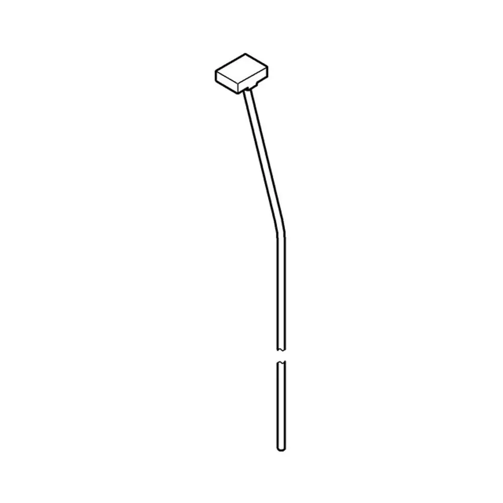 Grohe Zugstange mit einem geraden, schmalen Design und einem kleinen quadratischen Kopf, der oben angebracht ist. Das Material hat eine glatte Oberfläche.