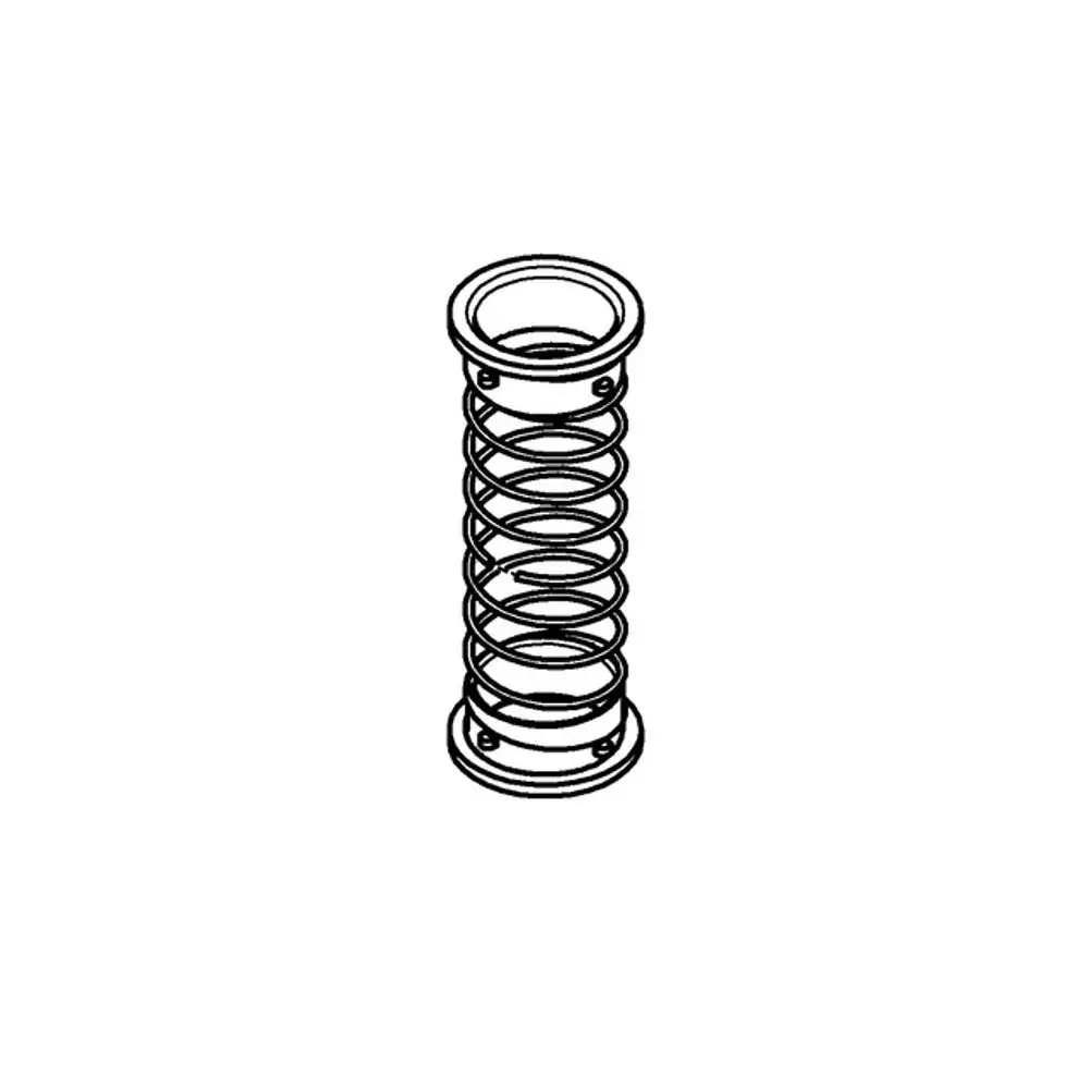Feder mit spiralförmigem Design und beiden Enden flach, hergestellt von Grohe, zur Verwendung in mechanischen Anwendungen oder als Rückholfeder.