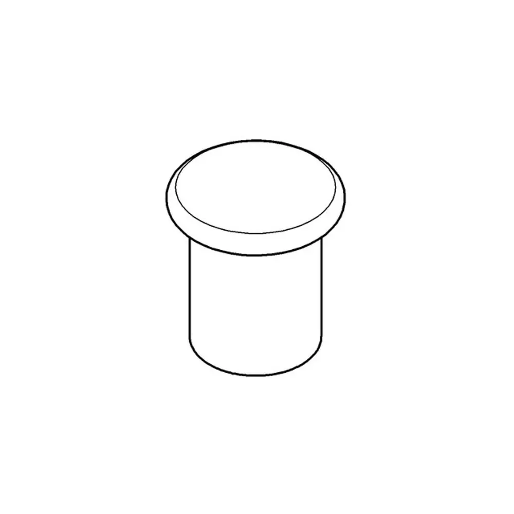 GROHE Umstellknopf in chrom für Wannen- und Brausebatterien, mit runder, flacher Oberseite und zylindrischem Körper.