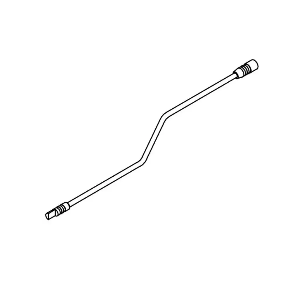 GROHE Verlängerungskabel, gebogen mit zwei Anschlüssen an den Enden, in neutralem Design, für die Verbindung von Komponenten in Sanitäranlagen.