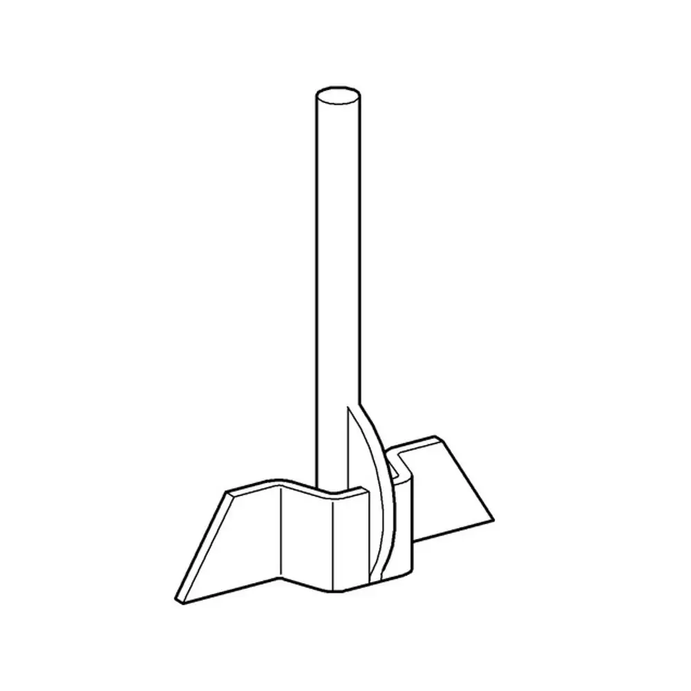 GROHE Druckstange mit senkrechtem Schaft und zwei seitlichen Flügeln. Die Konstruktion dient typischerweise zur Verwendung in Wasseranwendungen.