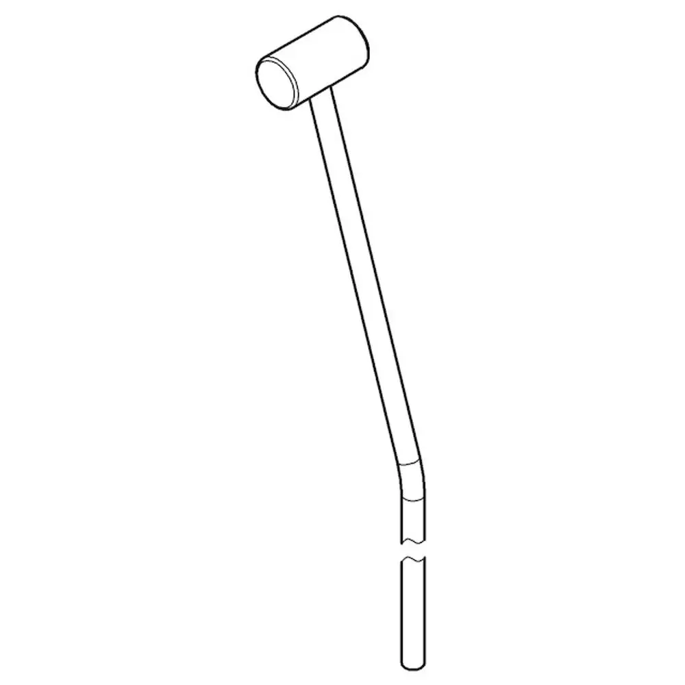 GROHE Zugstange mit geradem, langen Griff und runder Kopfoberfläche, gezeichnet in einfacher, monochromer Darstellung.