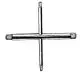 Grohe Kreuz-Riefenschlüssel mit zwei gekreuzten Stangen und riefenförmigen Enden zur Befestigung oder Justierung von Bauteilen.