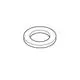 Grohe Dichtung in Form eines flachen Rings, zeigt eine runde Öffnung in der Mitte. Das Produkt besteht aus Gummi oder ähnlichem Material.