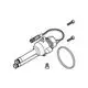 GROHE Magnetventil mit zwei Rohren, einer Verbindungseinheit, einer Dichtung und mehreren Schrauben zur Befestigung. Technisches Bauteil für Wasserinstallationen.