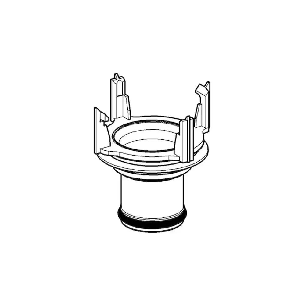 Grohe Austauschsitz mit einer runden Öffnung, mehreren Halterungen und einer Gummidichtung am unteren Ende. Ideal zum Austausch in entsprechenden Sanitärinstallationen.