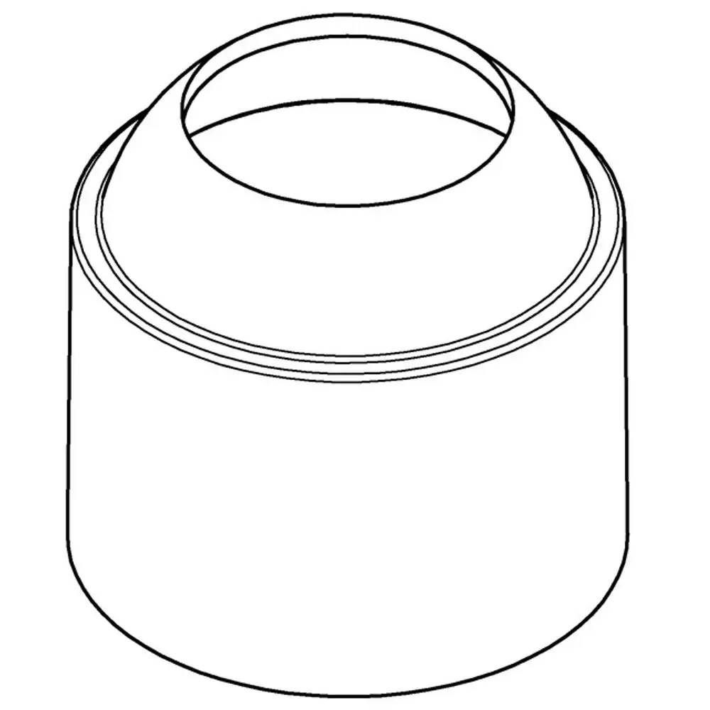 Grohe Kappe in runder Form mit einem leicht erhöhten Rand. Die Oberfläche ist glatt und ohne erkennbare Maße. Ideal für Sanitärinstallationen.